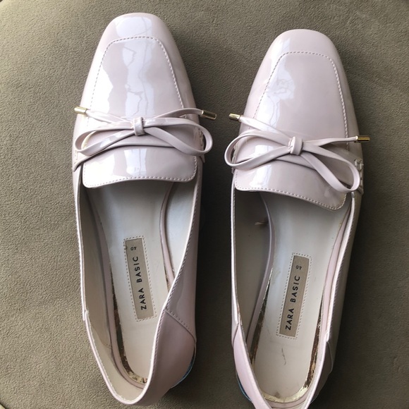 pink patent loafers